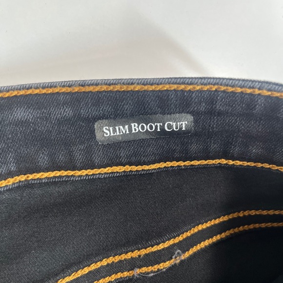 JUDY BLUE Slim Bootcut Jeans Women's Size 13 31 Black Frayed Hem - Picture 4 of 15